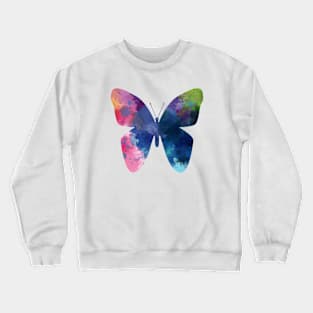 Multi-color butterfly. Watercolor, paints. Crewneck Sweatshirt